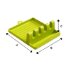 Four-Slot Silicone Spatula Rack With Non-Slip Heat-Resistant