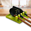 Four-Slot Silicone Spatula Rack With Non-Slip Heat-Resistant