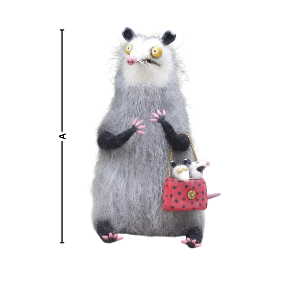 Handmade Wool Cat Figurine For Playful Home Decor Accent