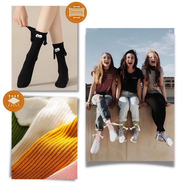 Magnetic Hands Socks For Parties With Playful Designs And Laughs