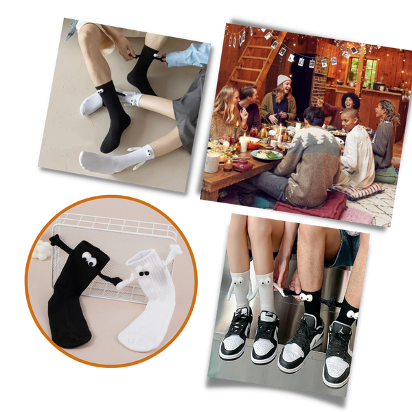 Magnetic Hands Socks For Parties With Playful Designs And Laughs