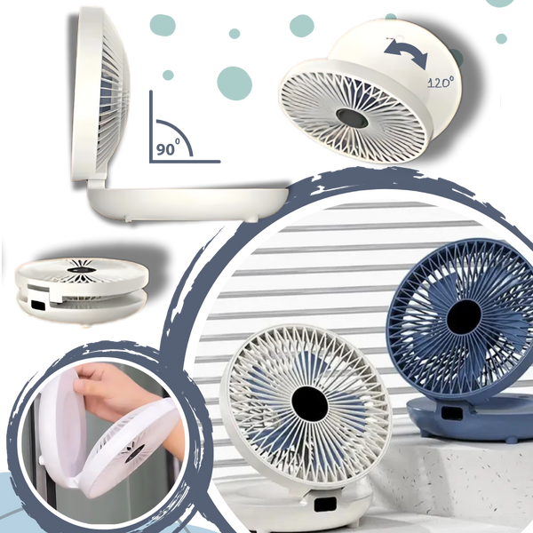 Portable Oscillating Fan Delivers Quiet All Day Cooling On The Go