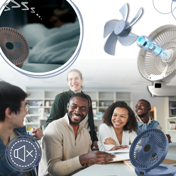 Portable Oscillating Fan Delivers Quiet All Day Cooling On The Go