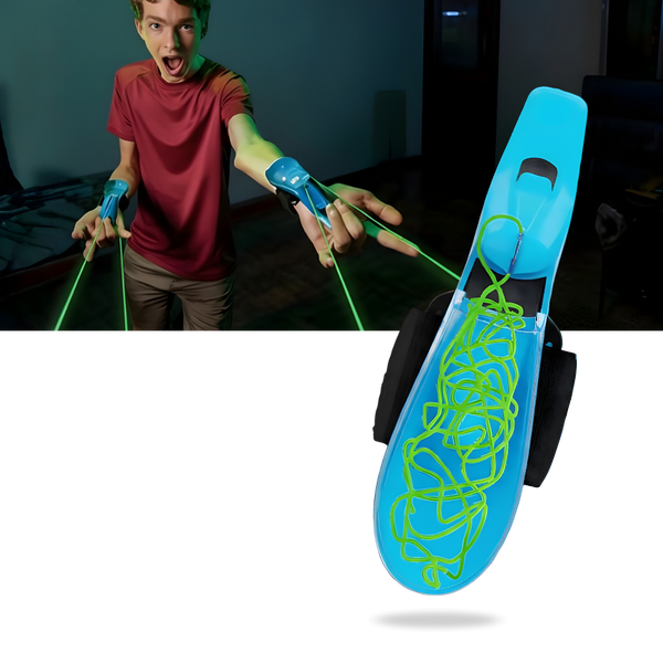 Glowing Spider Web Toy With Retractable Rope For Safe Active Play