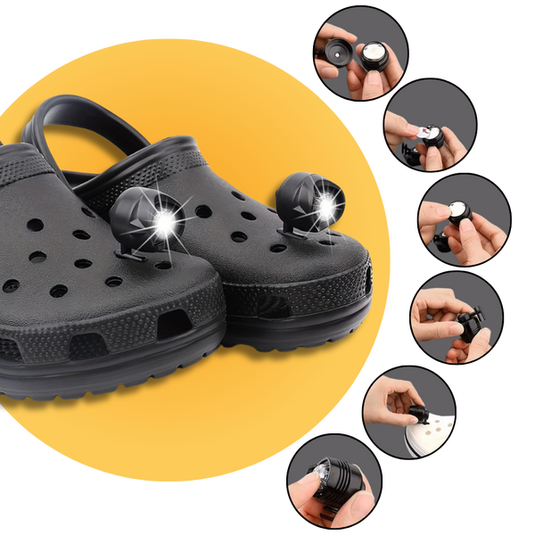 Clip On Waterproof Footwear Light With Three Lighting Modes For Night Visibility