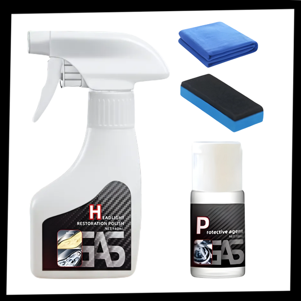 Headlight Restoration Kit With Deep Clean And Scratch Resistant Coating