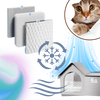 Cooling Cat House With Heat Reflective Insulation Layer