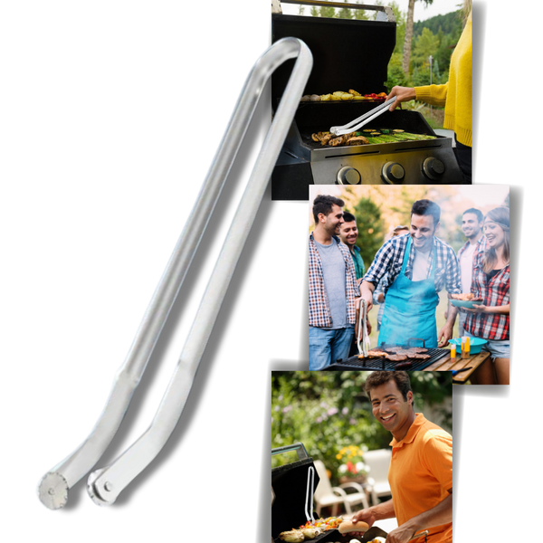 Premium Heat Resistant Grill Tongs With Ergonomic Grip For Easy Flipping