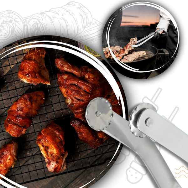 Premium Heat Resistant Grill Tongs With Ergonomic Grip For Easy Flipping