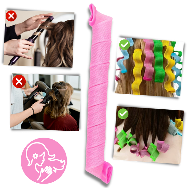 Heatless Curl Roller Kit For Damage Free Curls All Hair Types