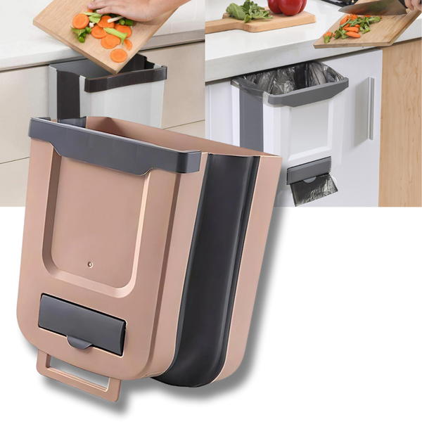 High Capacity Foldable Trash Can For Small Spaces And Kitchens