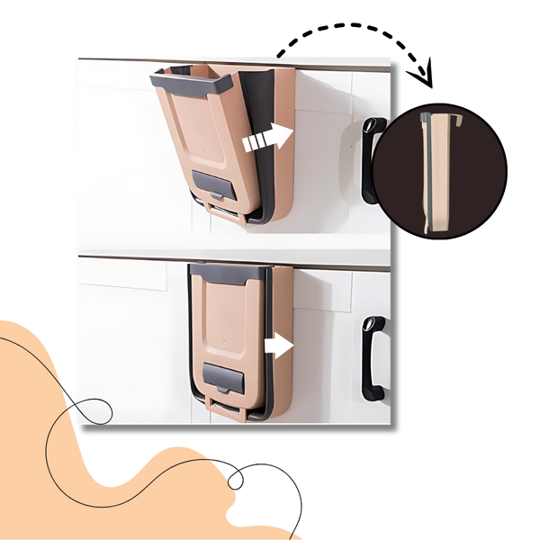 High Capacity Foldable Trash Can For Small Spaces And Kitchens