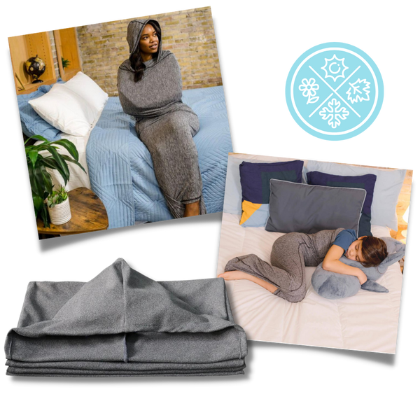 Hooded Wearable Blanket for Cozy Comfort and Portable Warmth Anywhere