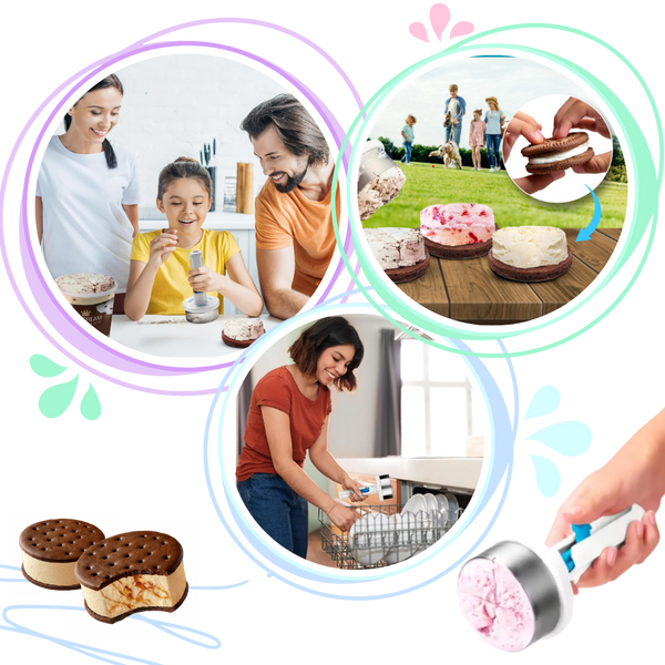One Handed Ice Cream Cylinder Maker For Uniform Frozen Treats