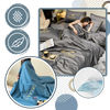 Premium Icy Silk Linen Duvet Cover for Cool Night Comfort
