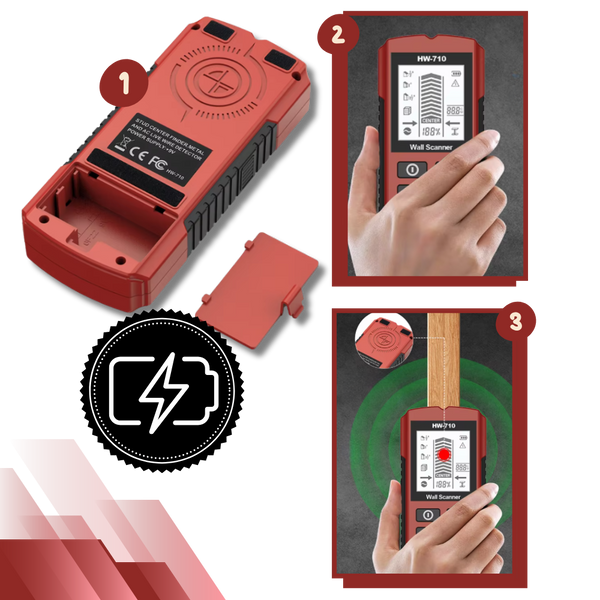 Wall Stud Finder With Live Wire Detection And High Precision