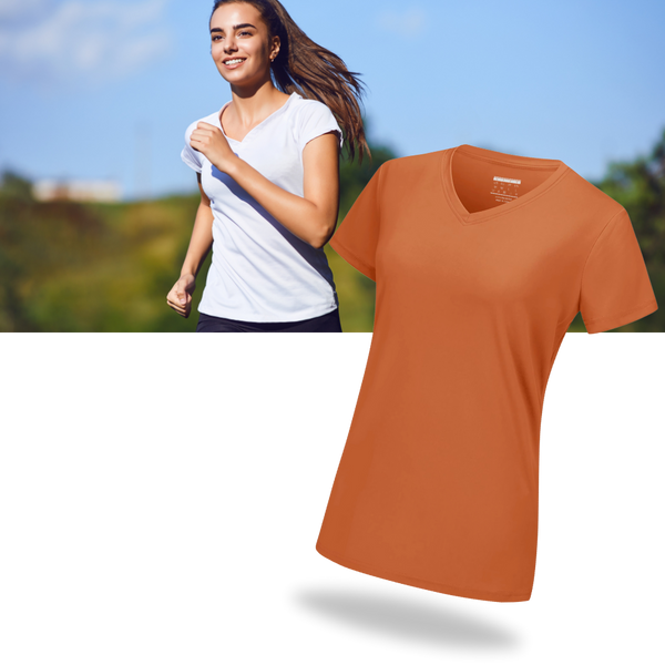 Instant Cooling V Neck Shirt For Women Breathable Comfort