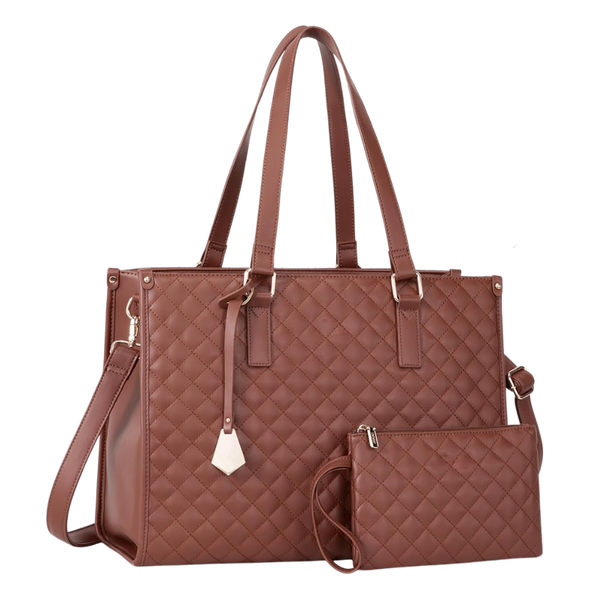 Insulated Tote Bag With Lunch Compartment And Laptop Space