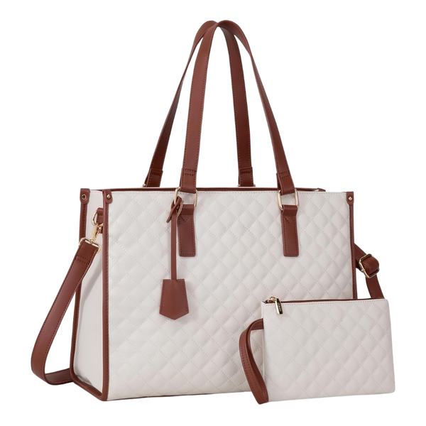 Insulated Tote Bag With Lunch Compartment And Laptop Space