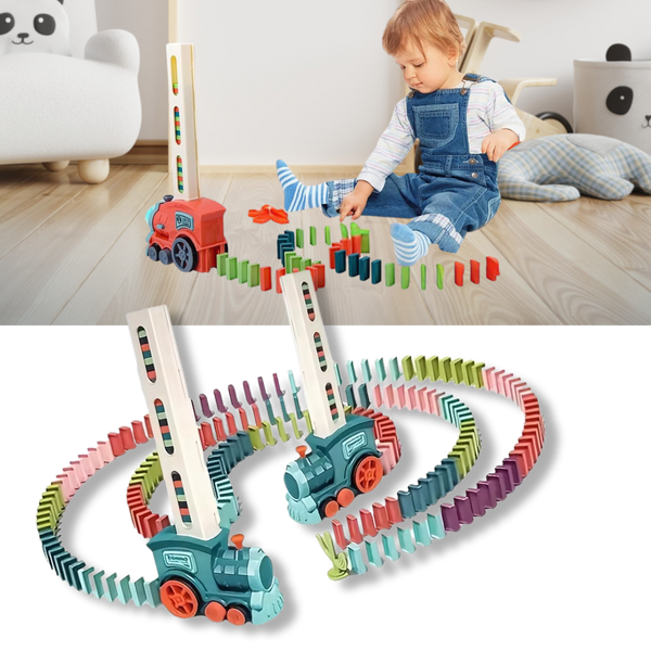 Smart Domino Train Set With Automatic Setup For Stem Education