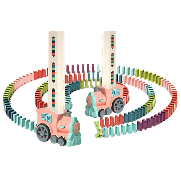 Smart Domino Train Set With Automatic Setup For Stem Education