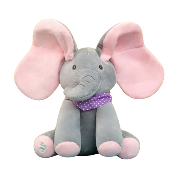 Interactive Peekaboo Elephant Plush With Soothing Melodies
