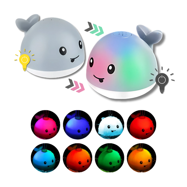 Animated Whale Bath Toy With Glow Lights For Fun Bath Time