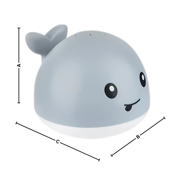 Animated Whale Bath Toy With Glow Lights For Fun Bath Time