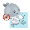 Animated Whale Bath Toy With Glow Lights For Fun Bath Time