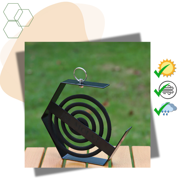 Weatherproof Iron Mosquito Coil Holder for Outdoor Areas
