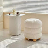 Macaron Velvet Swirl Ottoman Plush Cushion Footrest For Home