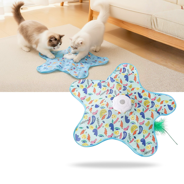 Smart Motion Kitten Teething Feather Toy For Interactive Indoor Play