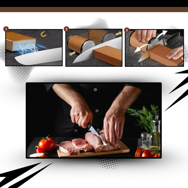 Precision Knife Sharpener with Magnetic Guide and Diamond Disc