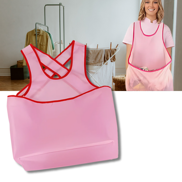 Waterproof Laundry Apron With Large Pockets And Adjustable Straps Keeps You Dry
