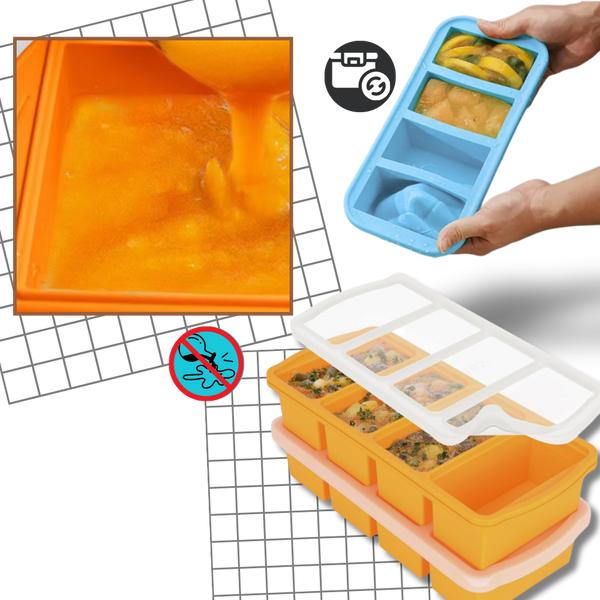 Soup Cube Tray With Airtight Lid For Secure Freezing And Storage