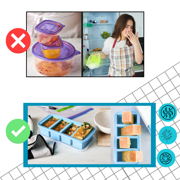 Soup Cube Tray With Airtight Lid For Secure Freezing And Storage