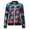 Floral Bomber Jacket With Lightweight Comfort And Zip Closure