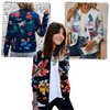 Floral Bomber Jacket With Lightweight Comfort And Zip Closure