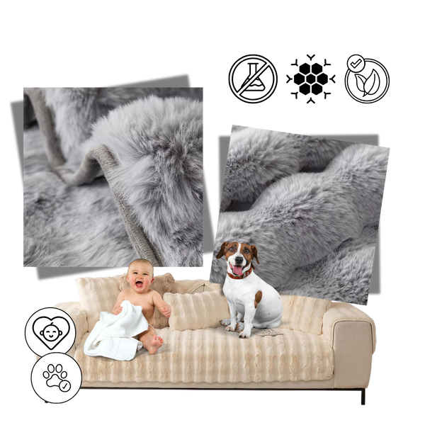 Ultra Soft Plush Sofa Cover For Luxurious Comfort And Easy Care