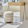 Macaron Velvet Swirl Ottoman Plush Cushion Footrest For Home