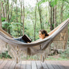 Handcrafted Cotton Macrame Hammock With Loop End For Easy Hanging