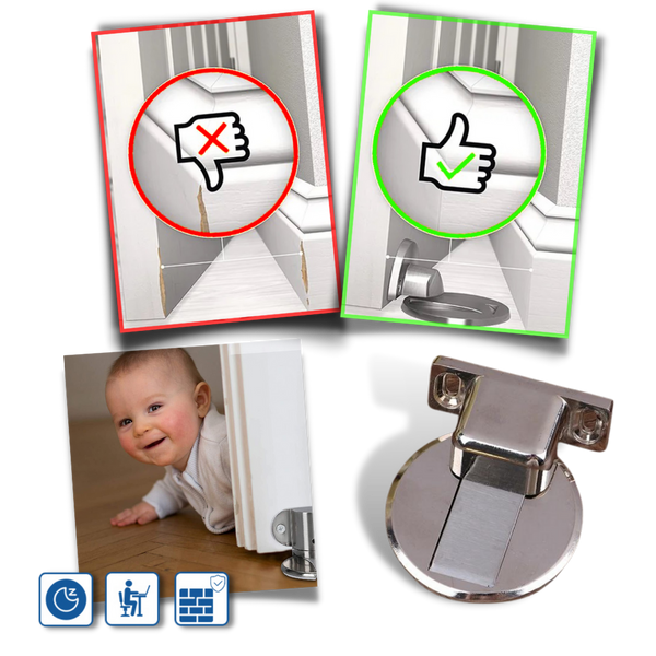 Stainless Steel Magnetic Door Stopper For Secure Door Protection
