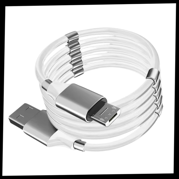 Magnetic Coil USB Cable Delivers Tangle Free Fast Charging