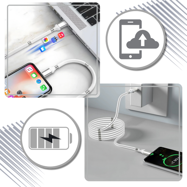 Magnetic Coil USB Cable Delivers Tangle Free Fast Charging