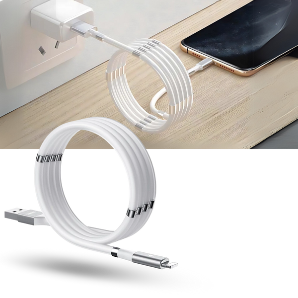 Magnetic Coil USB Cable Delivers Tangle Free Fast Charging