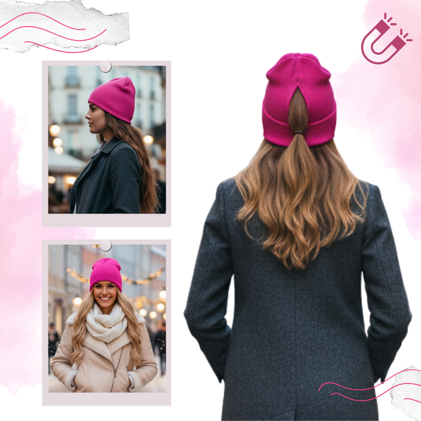 Magnetic Beanie For Hair Updos And Down Styles With Warm Comfort