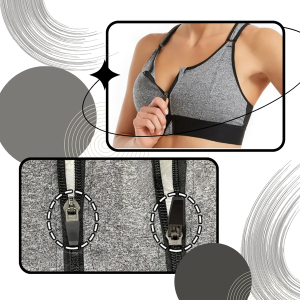 Breathable Racerback Sports Bra With Maximum Support And Adjustable Fit