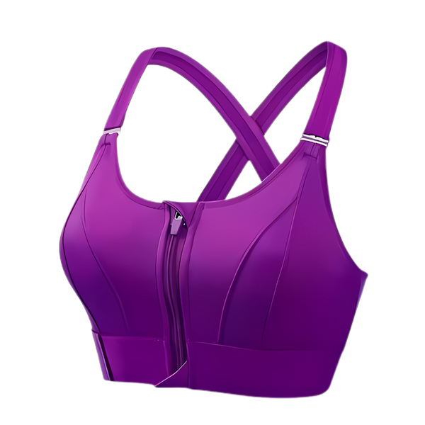 Breathable Racerback Sports Bra With Maximum Support And Adjustable Fit