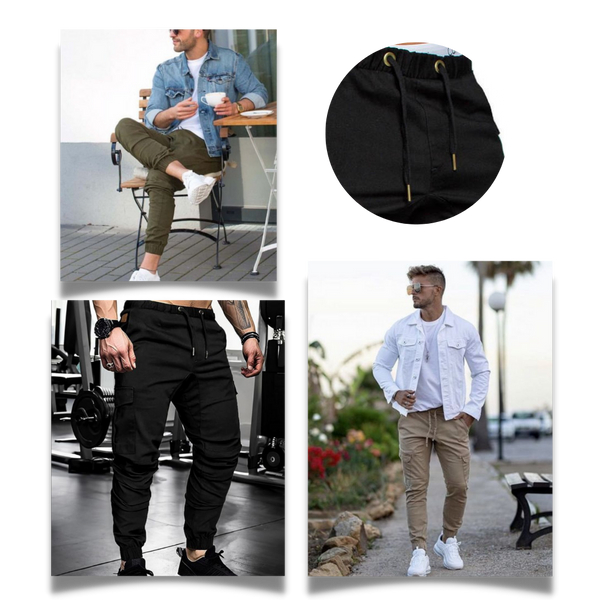 Urban Slim Fit Cargo Pants With Functional Multi Pocket Design
