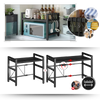 Expandable Kitchen Rack For Clutter Free Countertops With Hooks
